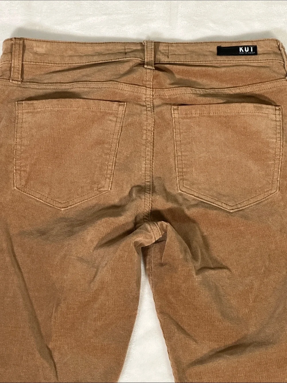 Kut from the Kloth Women's Diana Fab Ab Skinny Corduroy Pants in Light Brown